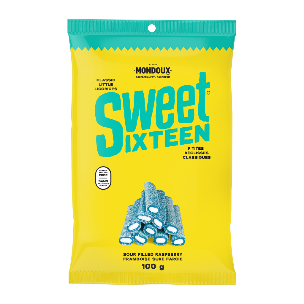 Sour Raspberry Filled Licorice - Sweet Sixteen Mondoux